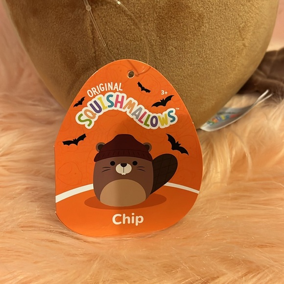 COPY - Squishmallows Chip 8” Beaver in Beanie. NWT - Picture 5 of 5